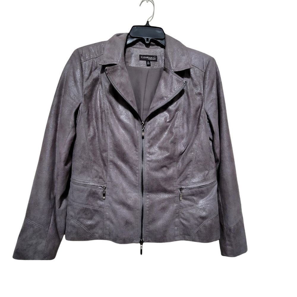 Conrad C Gray Double Zipper Jacket 8